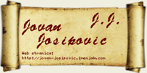 Jovan Josipović vizit kartica